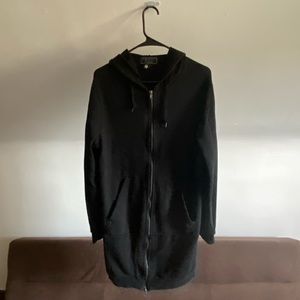 Forever 21 Men’s Longline zip-up Hoodie size Large